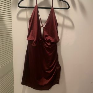 Maroon party dress